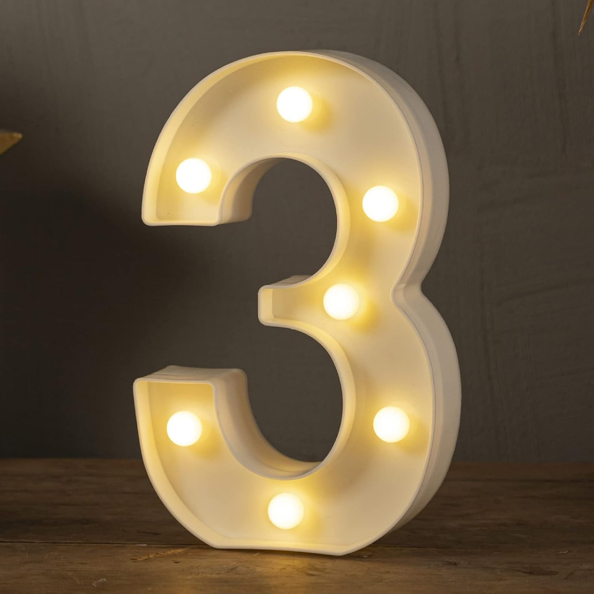 Light Up Numbers-3 LED Marquee Number Lights Sign 26 Alphabet and 10 Number