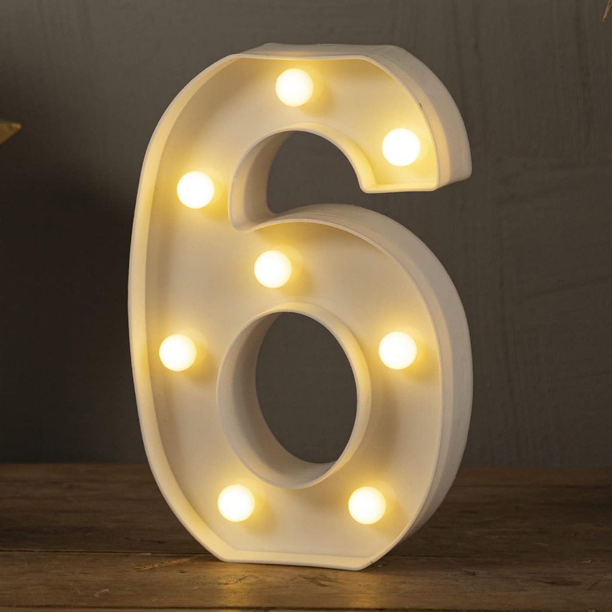 Light Up Numbers-6 LED Marquee Number Lights Sign 26 Alphabet and 10 Number