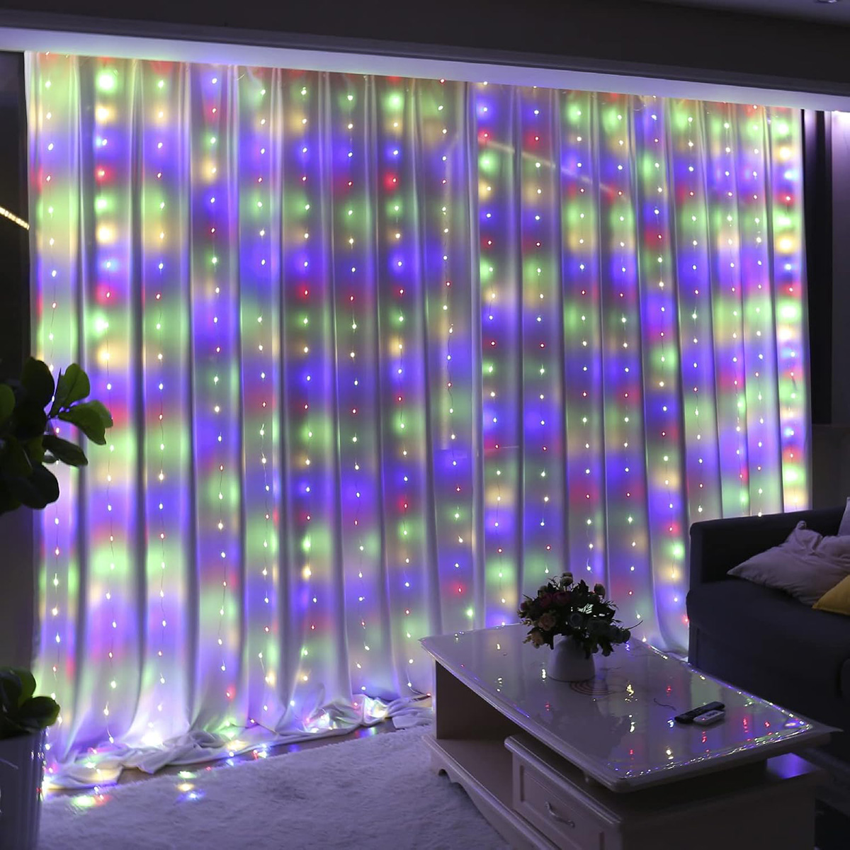 300LED Fairy Multicolor Curtain Lights for Bedroom